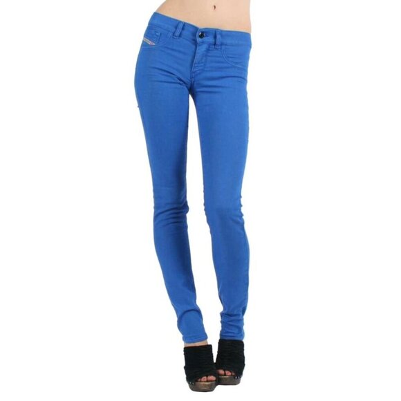 Vintage Diesel Industry Slim Skinny Low Rise Blue Women's Jeans W28 90s Y2K - Picture 1 of 12